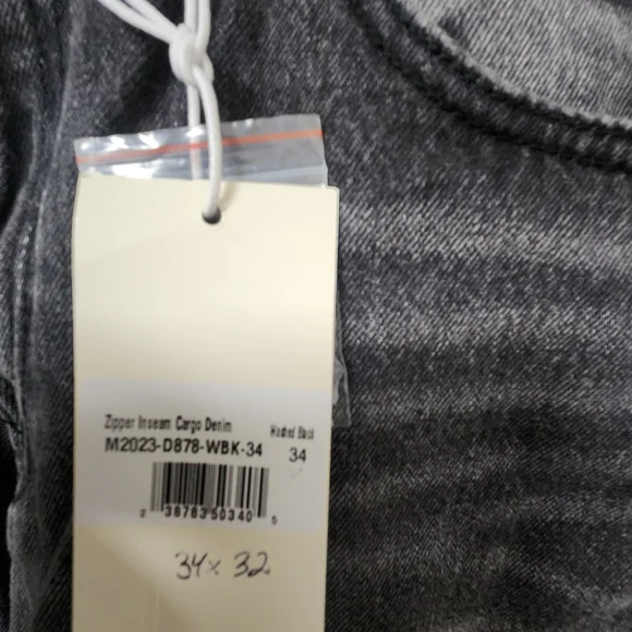 MNML Charcoal Slim Jeans with Distinctive Zippers - Picture 3 of 3